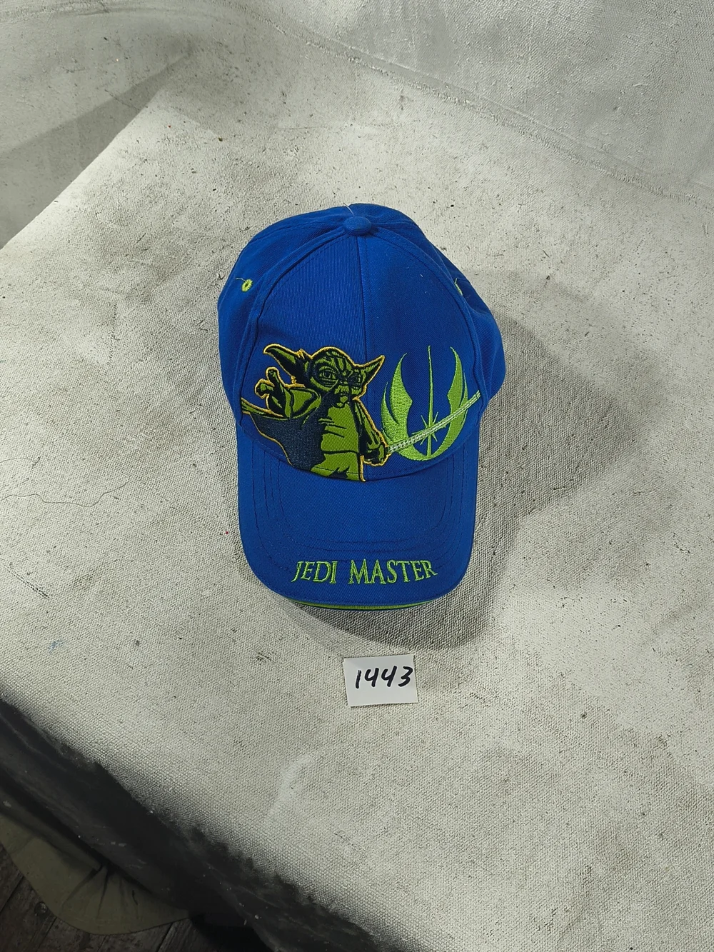 Star Wars Youth Blue Baseball Cap with Green Yoda Graphic